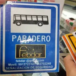 Señal de paradero relacionado con fabricación de señales