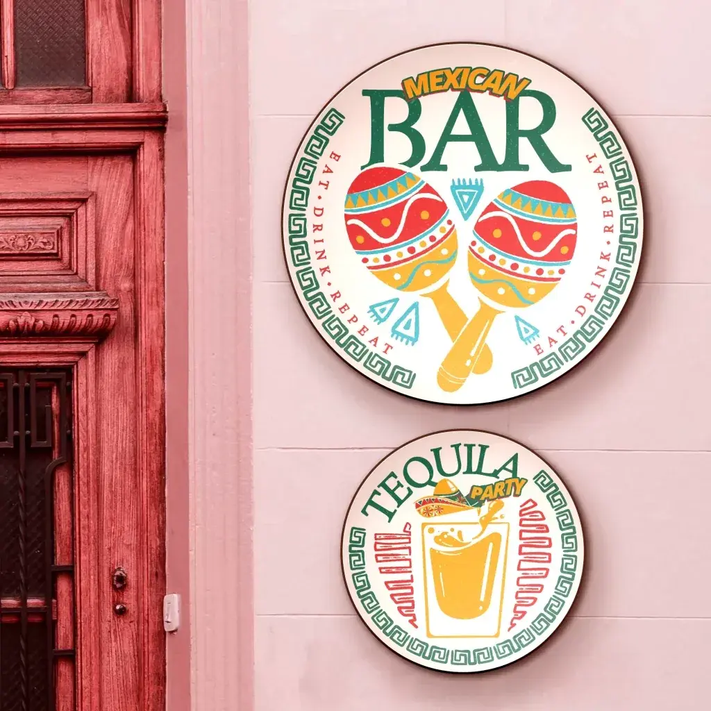 Logo circular, referencia para cotizar letreros en Cajamarca