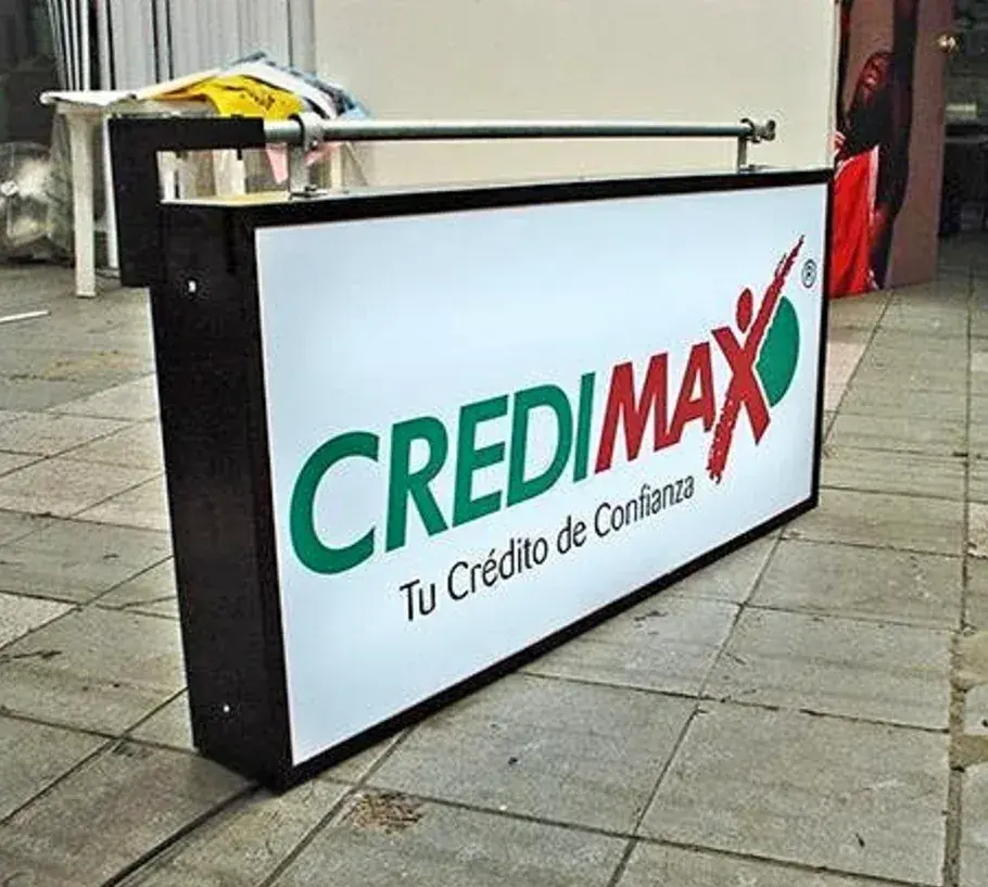 Letrero iluminado relacionado con cajas luminosas