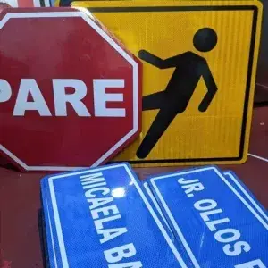 Señales viales relacionado con fabricación de señales